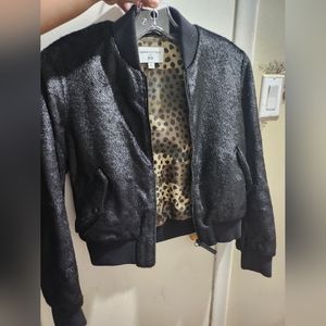 Sold!Uniqlo black fur bomber jacket